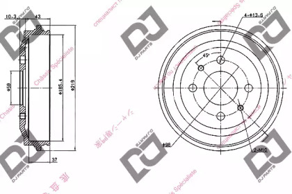 Тормозный барабан DJ PARTS BR1056